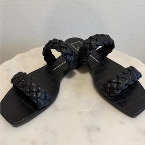Dolce Vita Black Braided Sandals NIB size 9.5
